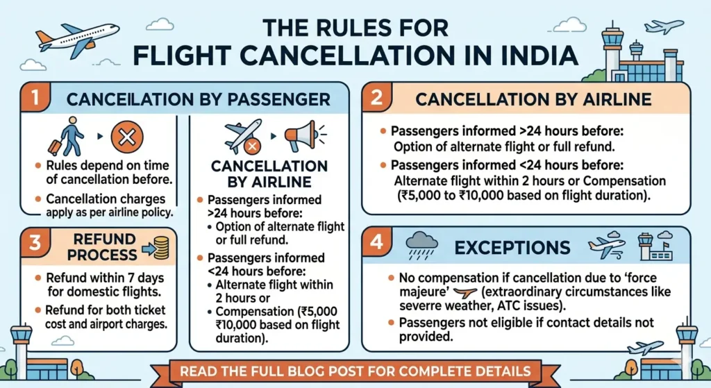 Rules for Flight Cancellation in India